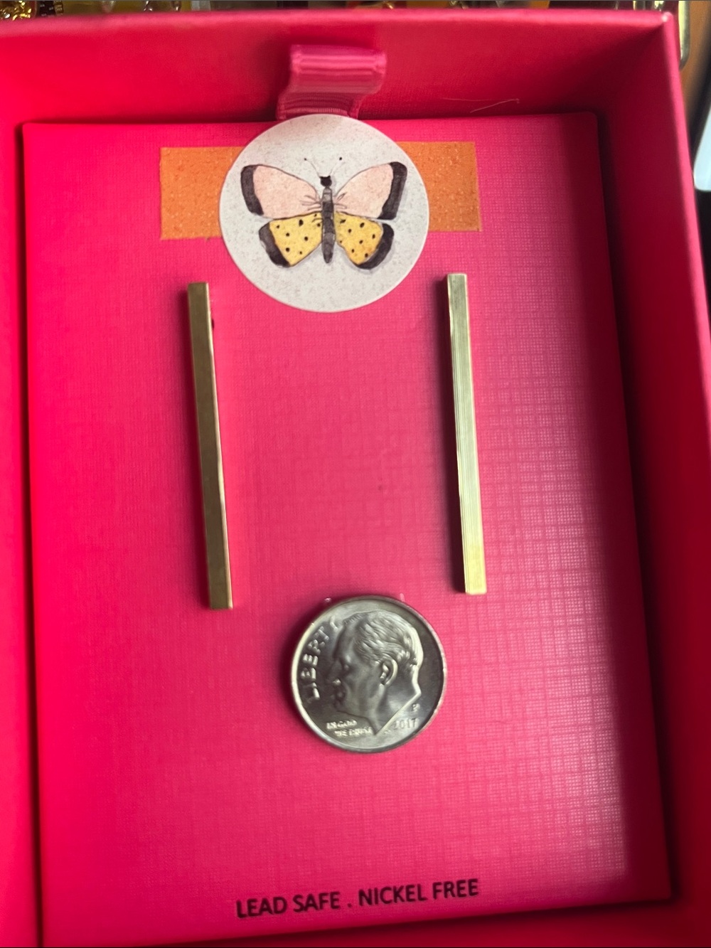 Minimalist vintage polished brass Matchstick Earrings - Sleek & Unique